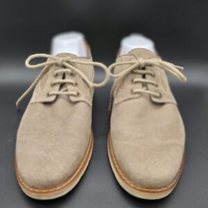 BULL BOXER Men's Canvas Derby Shoes in Beige SZ 10